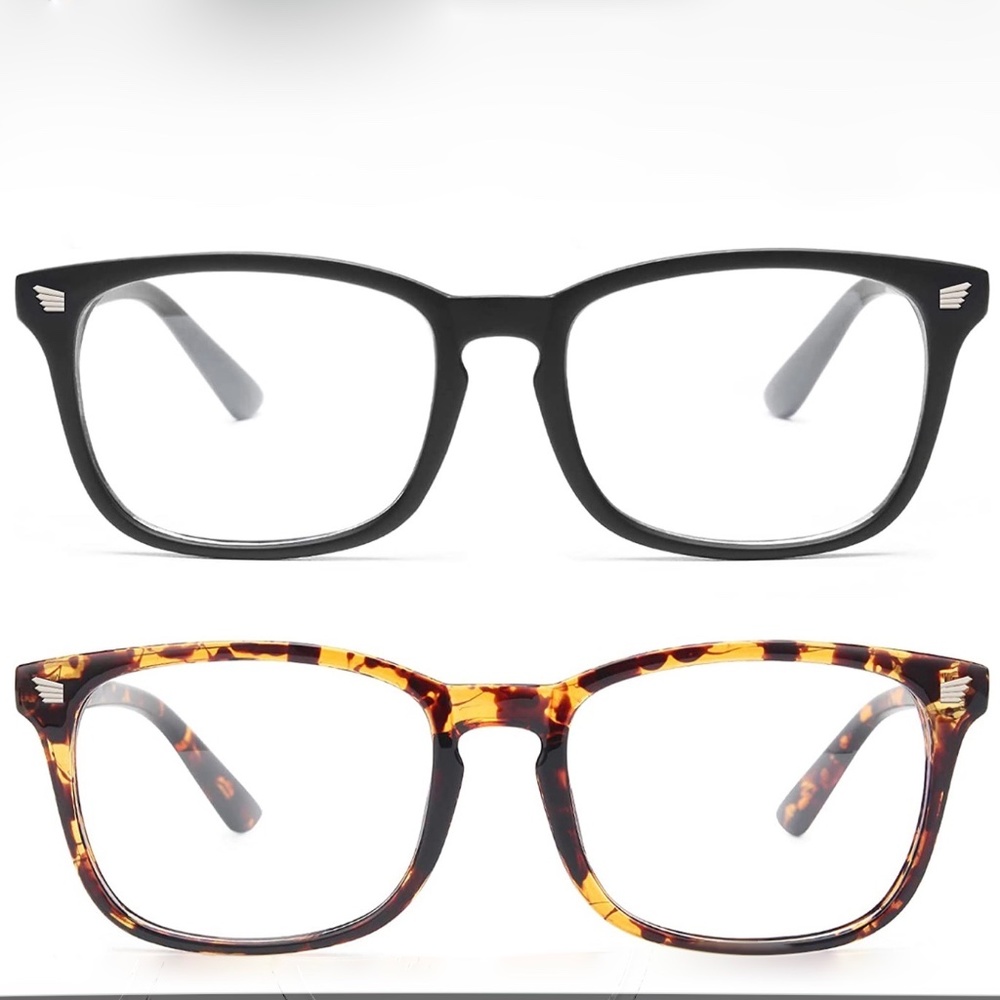 Blue Light Blocking Glasses Computer Reading/TV/Phones Black/Tortoise Shell Duo